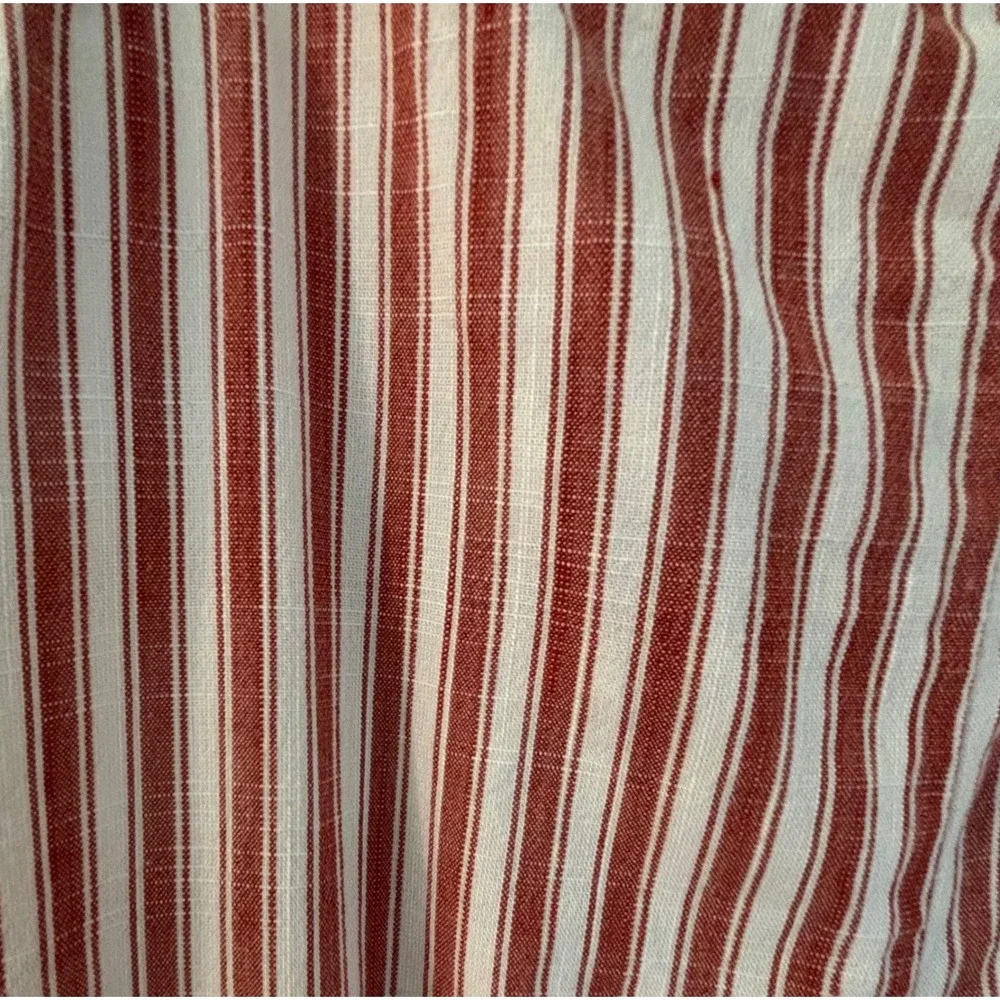 Marine Layer Womens Red White Striped Tencel Tie Waist Jumpsuit Small Sleeveless
